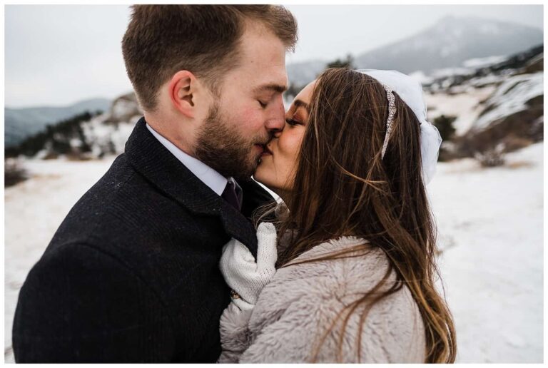 Savannah + Dylan’s Snowy Intimate Colorado Wedding