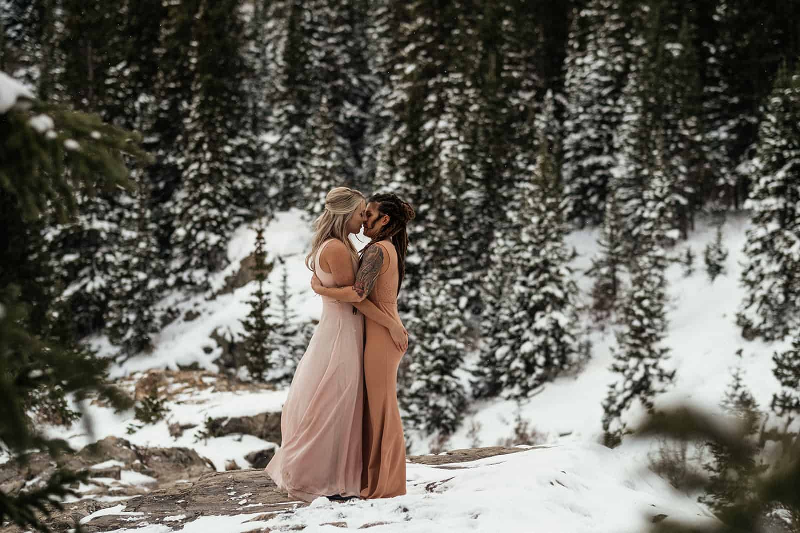 two brides eloping in Colorado
