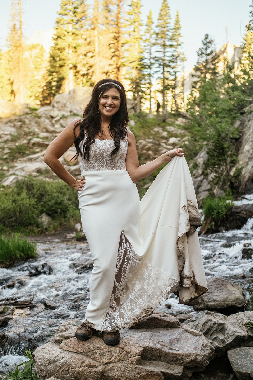 How to Hike with a Wedding Dress for an Elopement — Juliana Renee  Photography