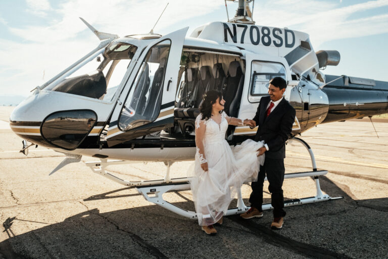 Stefanie + Danny’s Colorado Elopement with Their Dogs (and a Helicopter!)